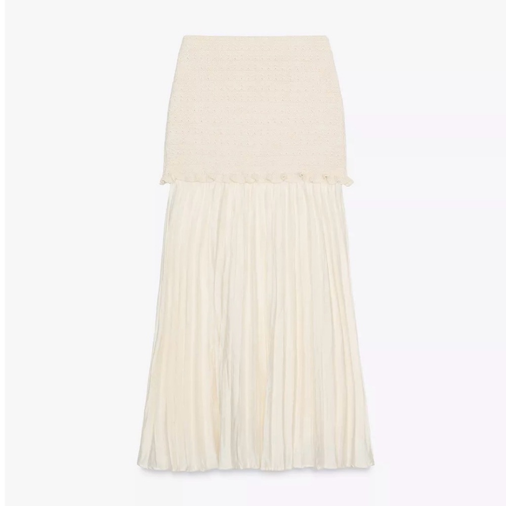 ZARA Combined Knit Skirt - Picture 6 of 9
